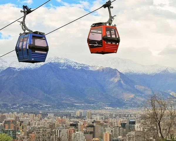 Tourist bus through Santiago one day, Cable car and Funicular